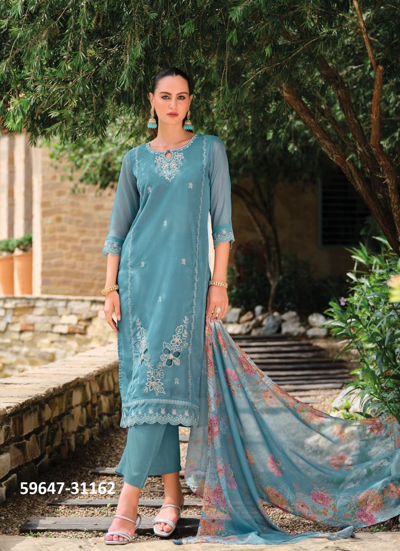VARNIKA 2 - Catalog # 59647 (Set of 4 Readymade Salwar Suits) by Brand LADY LEELA