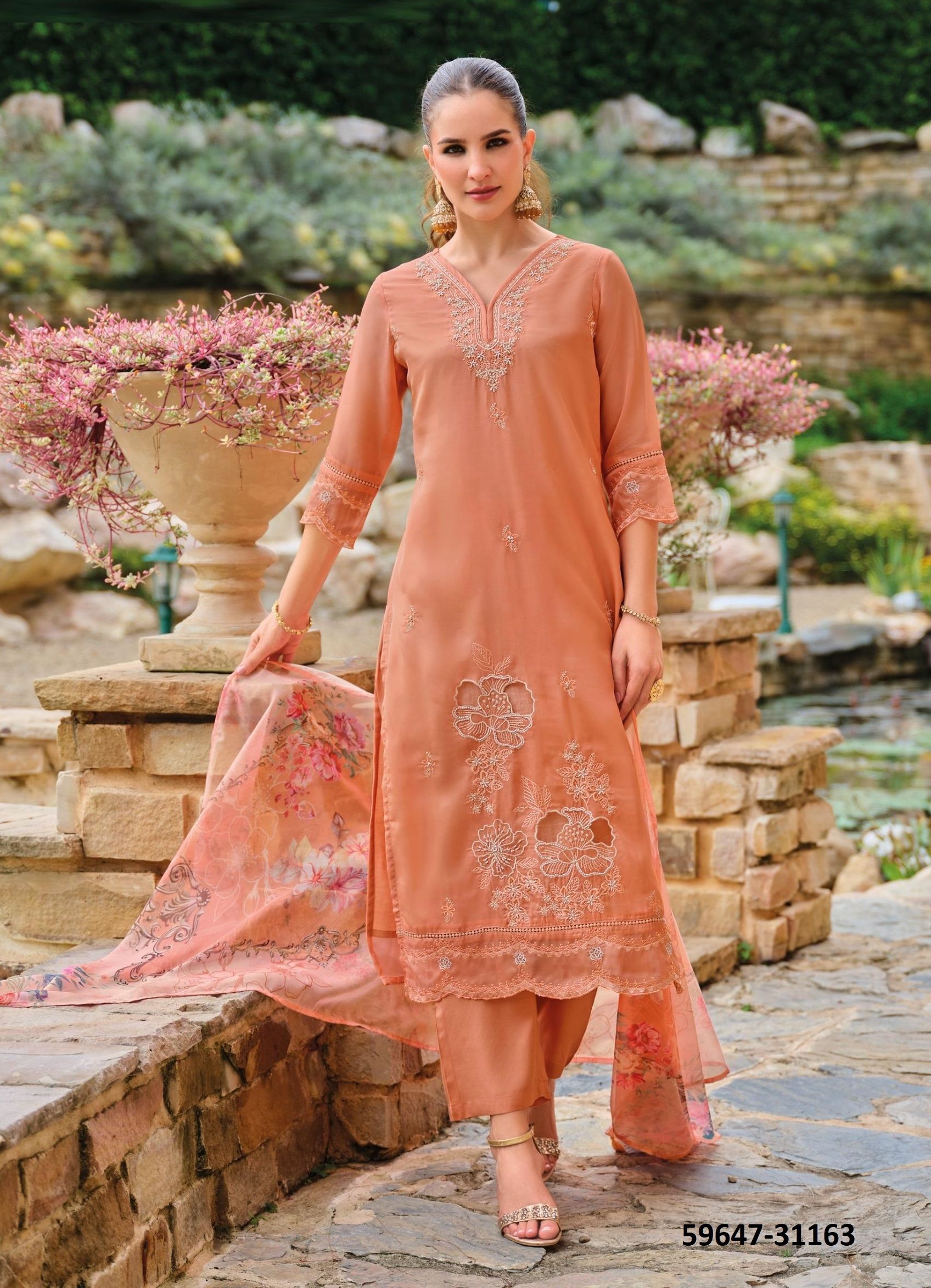 VARNIKA 2 - Catalog # 59647 (Set of 4 Readymade Salwar Suits) by Brand LADY LEELA