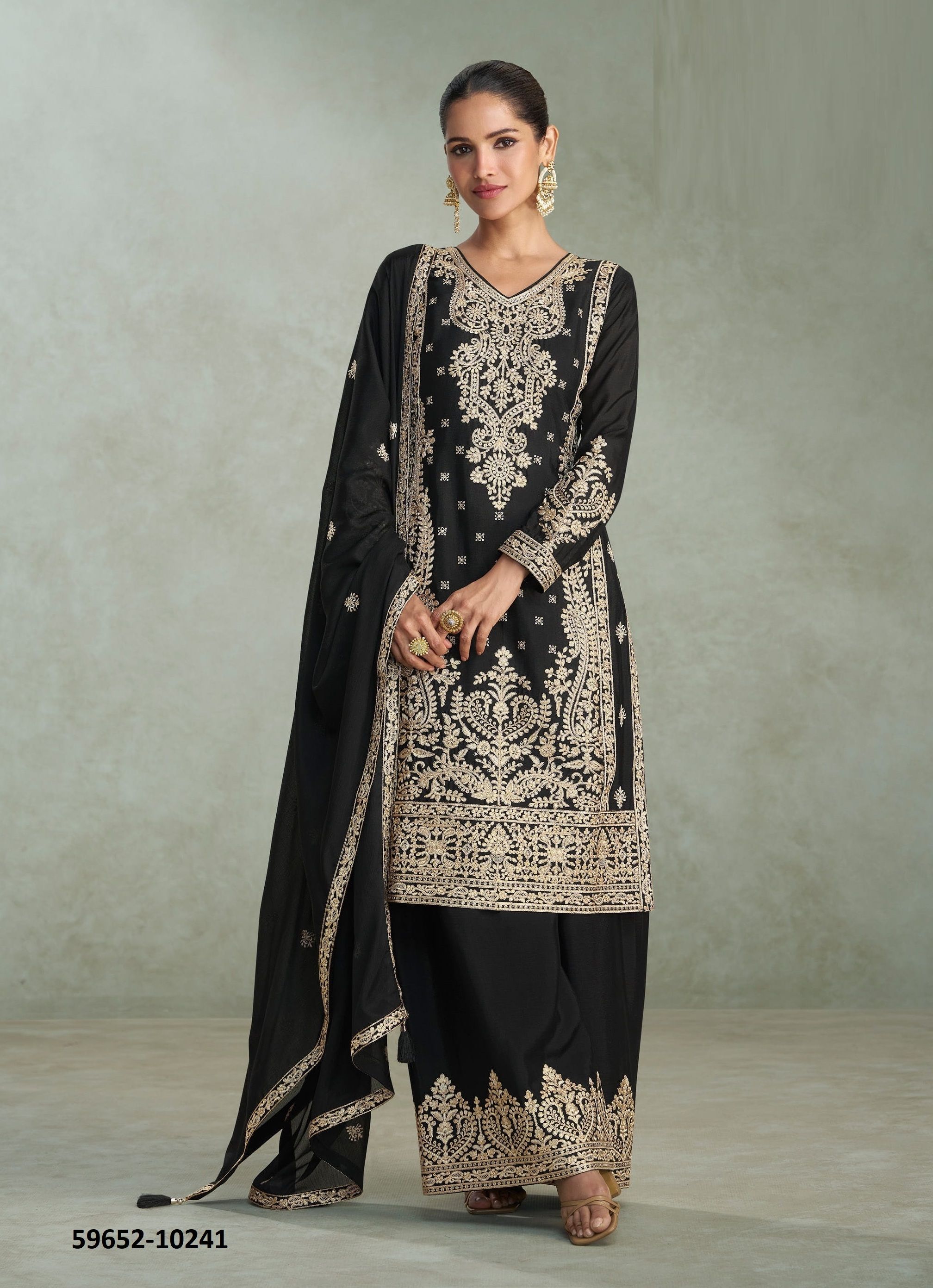 MIRA - Catalog # 59652 (Set of 3 Readymade Salwar Suits) by Brand AASHIRWAD