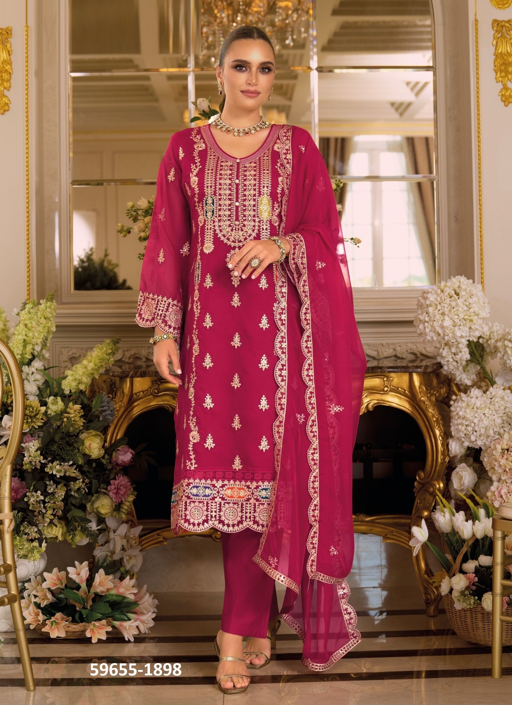 PRANITI - Catalog # 59655 (Set of 3 Readymade Salwar Suits) by Brand ZAVERI WOMAN PRANITI - Catalog # 59655 (Set of 3 Readymade Salwar Suits) by Brand ZAVERI WOMAN