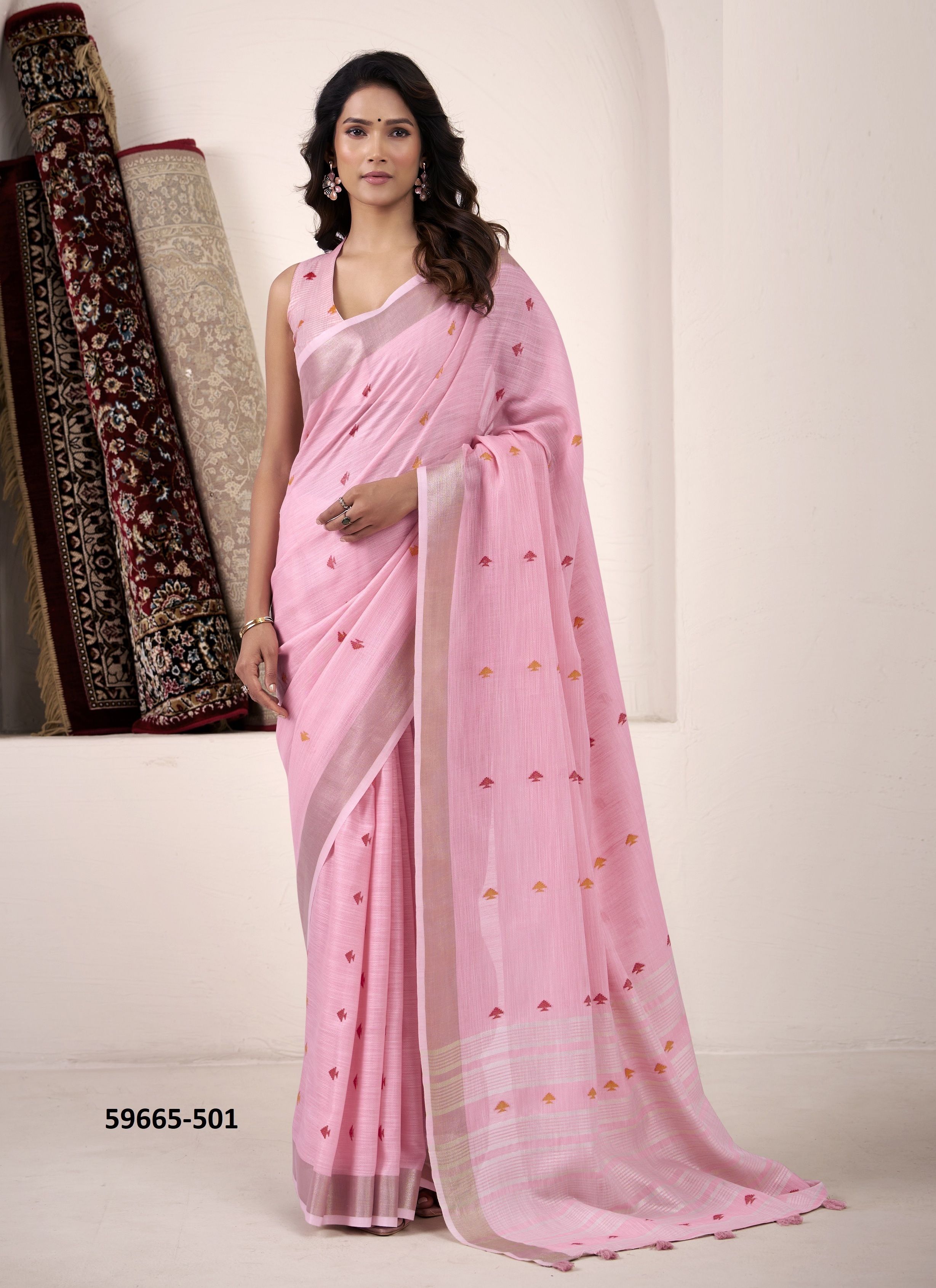 PIENNA SILK - Catalog # 59665 (Set of 6 Sarees) by Brand MEHERIYA