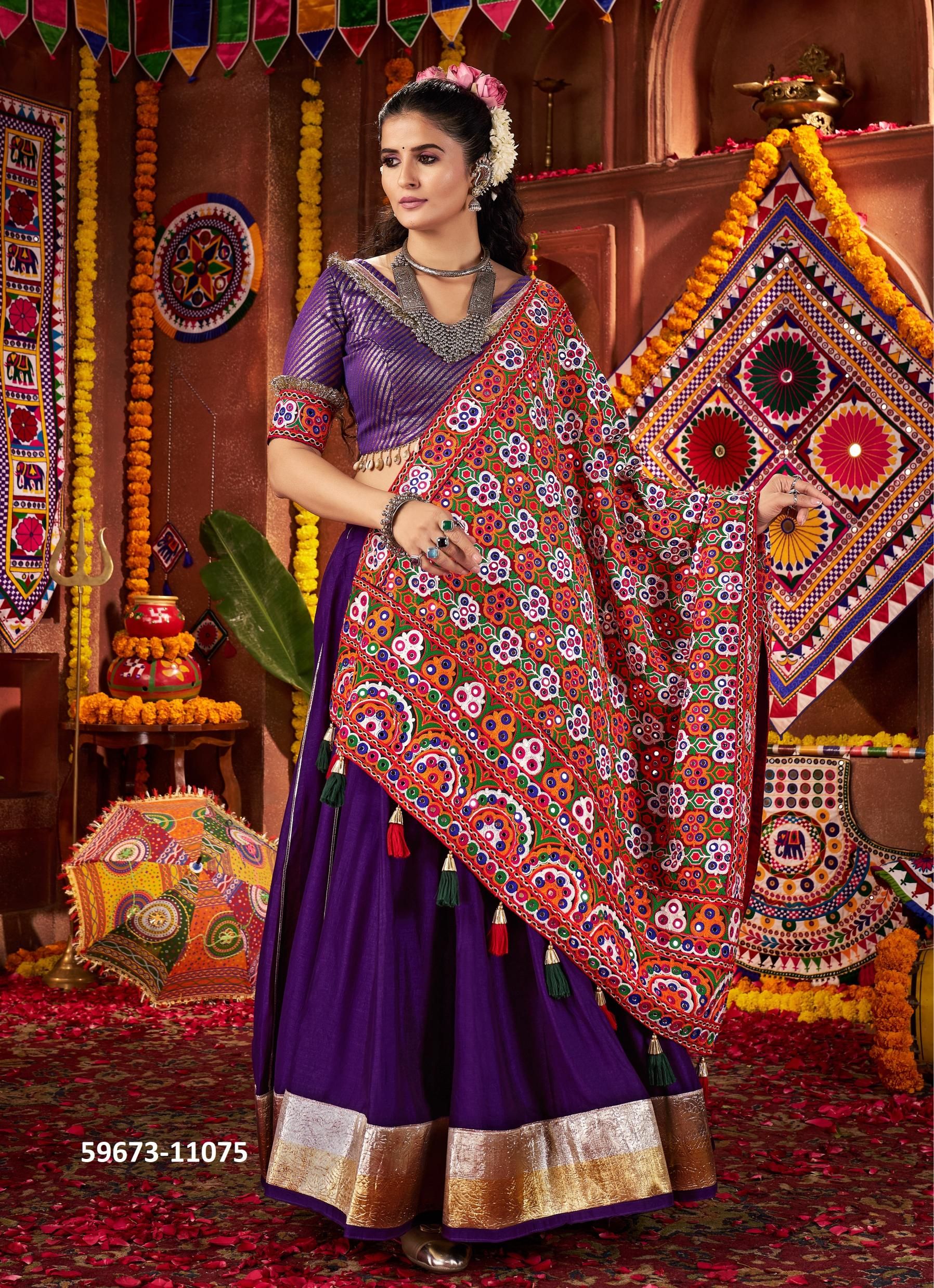 RAAS 26 - Catalog # 59673 (Set of 5 Readymade Lehengas) by Brand DESI MUSE RAAS 26 - Catalog # 59673 (Set of 5 Readymade Lehengas) by Brand DESI MUSE