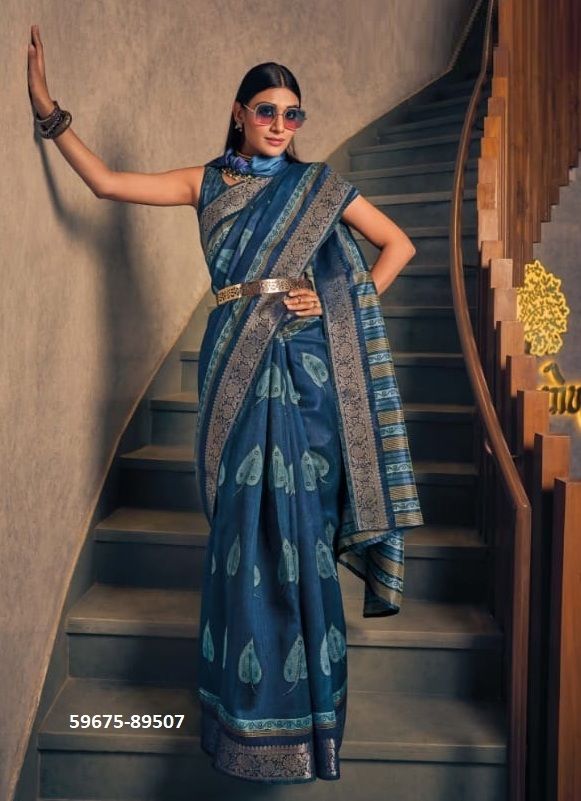 VENUS SILK - Catalog # 59675 (Set of 12 Sarees) by Brand VIPUL FASHIONS