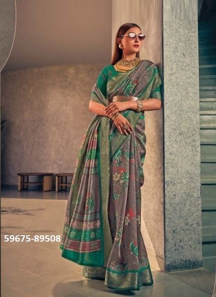 VENUS SILK - Catalog # 59675 (Set of 12 Sarees) by Brand VIPUL FASHIONS