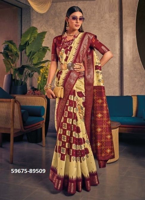 VENUS SILK - Catalog # 59675 (Set of 12 Sarees) by Brand VIPUL FASHIONS