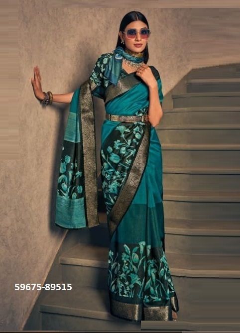 VENUS SILK - Catalog # 59675 (Set of 12 Sarees) by Brand VIPUL FASHIONS