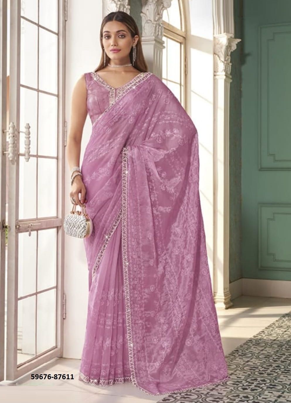 JASHN - Catalog # 59676 (Set of 6 Sarees) by Brand VIPUL FASHIONS