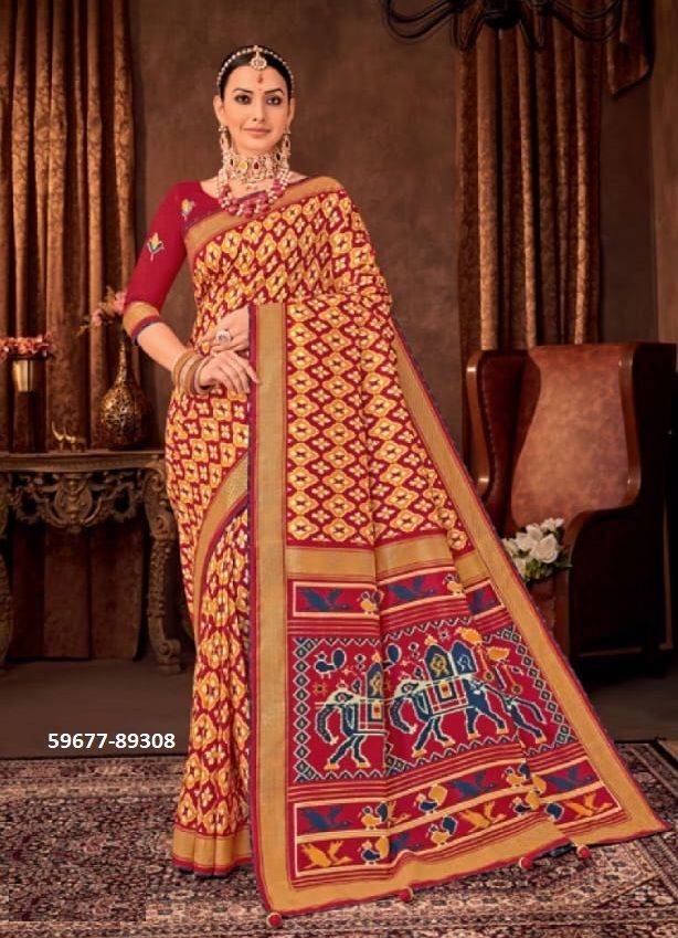 AROMA SILK PLUS 5 - Catalog # 59677 (Set of 12 Sarees) by Brand VIPUL FASHIONS
