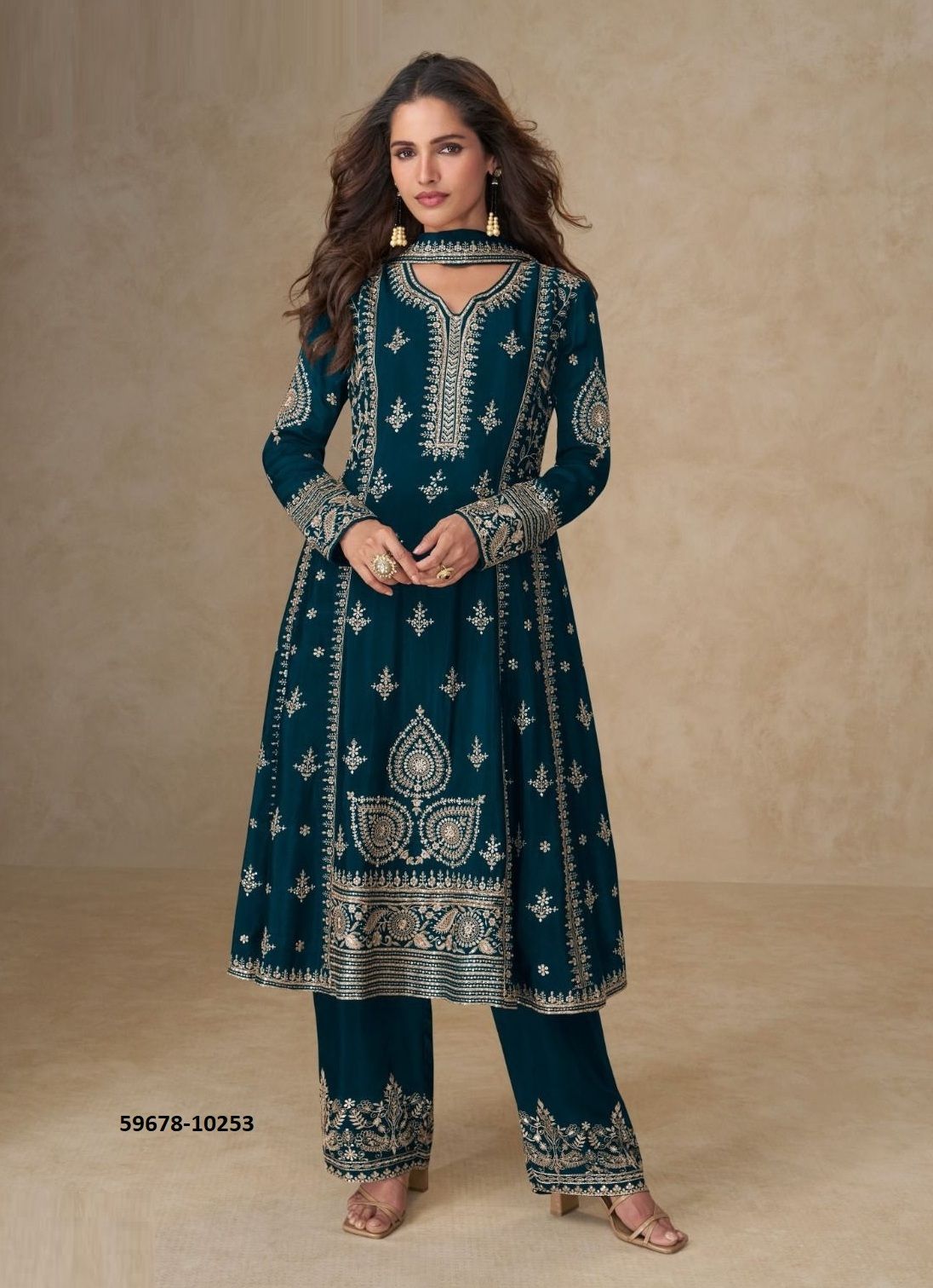MUSKAN - Catalog # 59678 (Set of 5 Readymade Salwar Suits) by Brand AASHIRWAD