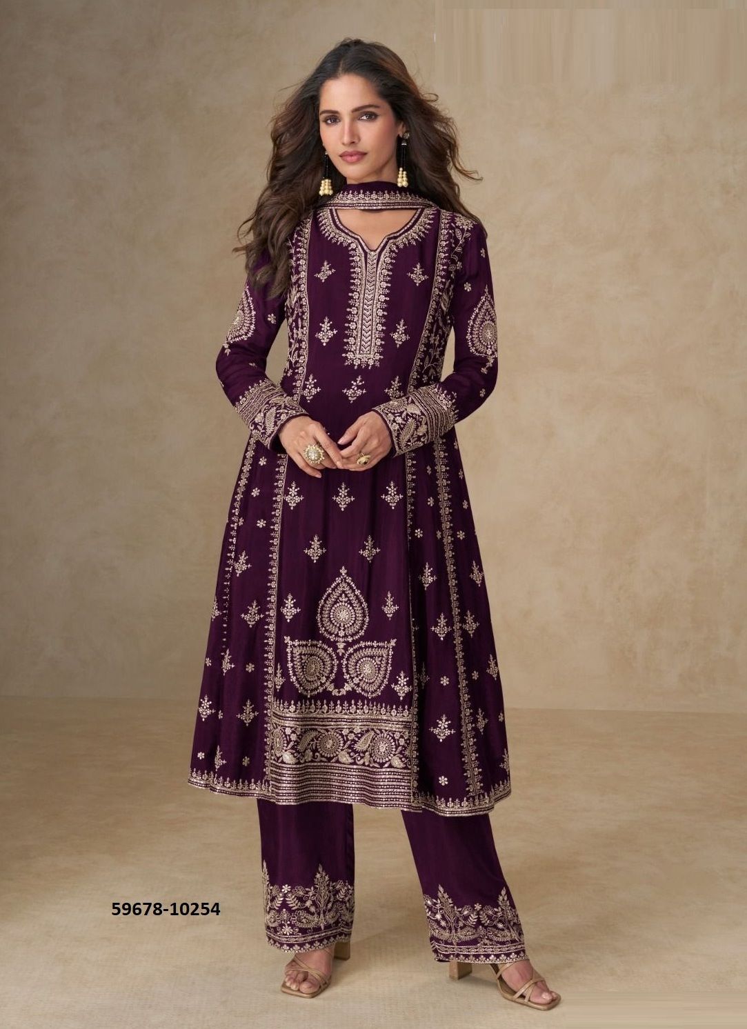 MUSKAN - Catalog # 59678 (Set of 5 Readymade Salwar Suits) by Brand AASHIRWAD