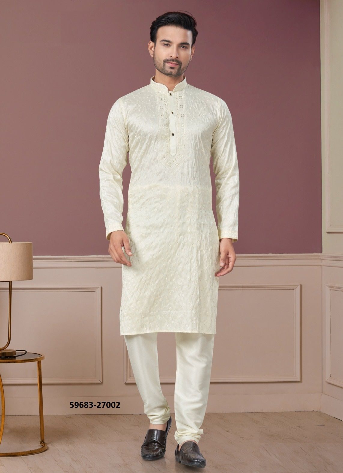 WEDDING COLLECTION 27 - Catalog # 59683 (Set of 8 Men's Ethnic Wear) by Brand MEHERIYA