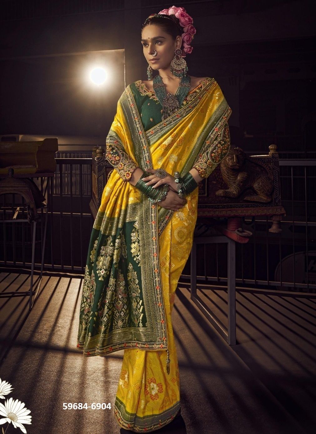 KIMAYRA - Catalog # 59684 (Set of 6 Sarees) by Brand KIRA FASHIONS