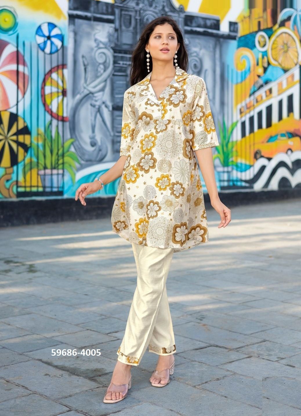 VRUNDA 2 - Catalog # 59686 (Set of 4 Readymade Women's Kurtis / Tops) by Brand KADLEE FASHION VRUNDA 2 - Catalog # 59686 (Set of 4 Readymade Women's Kurtis / Tops) by Brand KADLEE FASHION