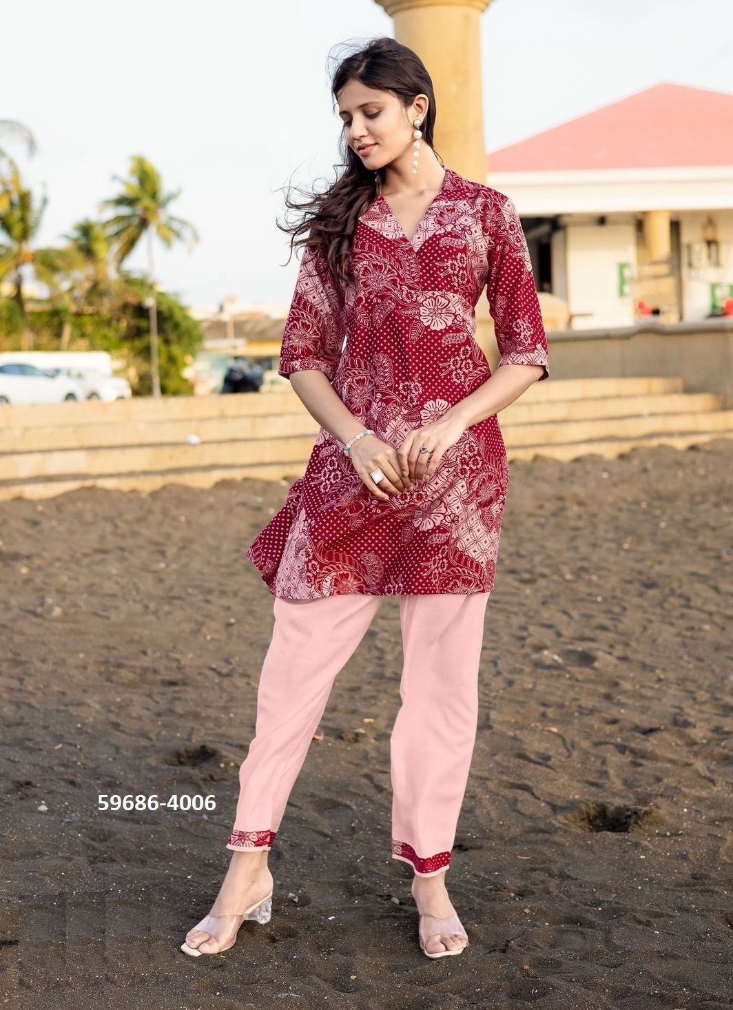 VRUNDA 2 - Catalog # 59686 (Set of 4 Readymade Women's Kurtis / Tops) by Brand KADLEE FASHION VRUNDA 2 - Catalog # 59686 (Set of 4 Readymade Women's Kurtis / Tops) by Brand KADLEE FASHION