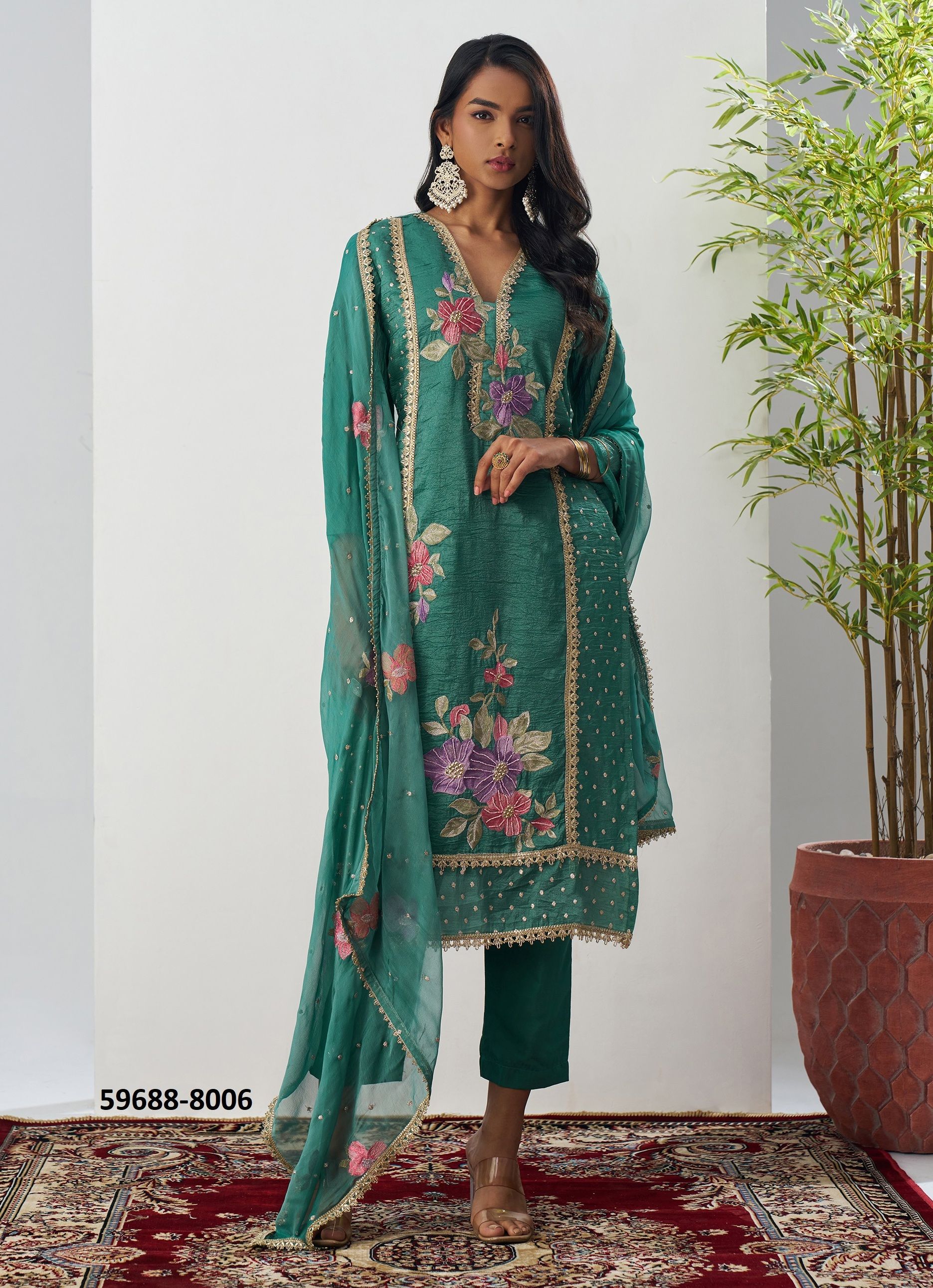EHSAAS - Catalog # 59688 (Set of 4 Readymade Salwar Suits) by Brand ALIZEH