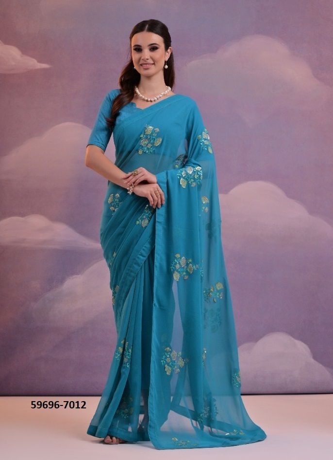 AASTHA - Catalog # 59696 (Set of 5 Sarees) by Brand MEHERIYA AASTHA - Catalog # 59696 (Set of 5 Sarees) by Brand MEHERIYA