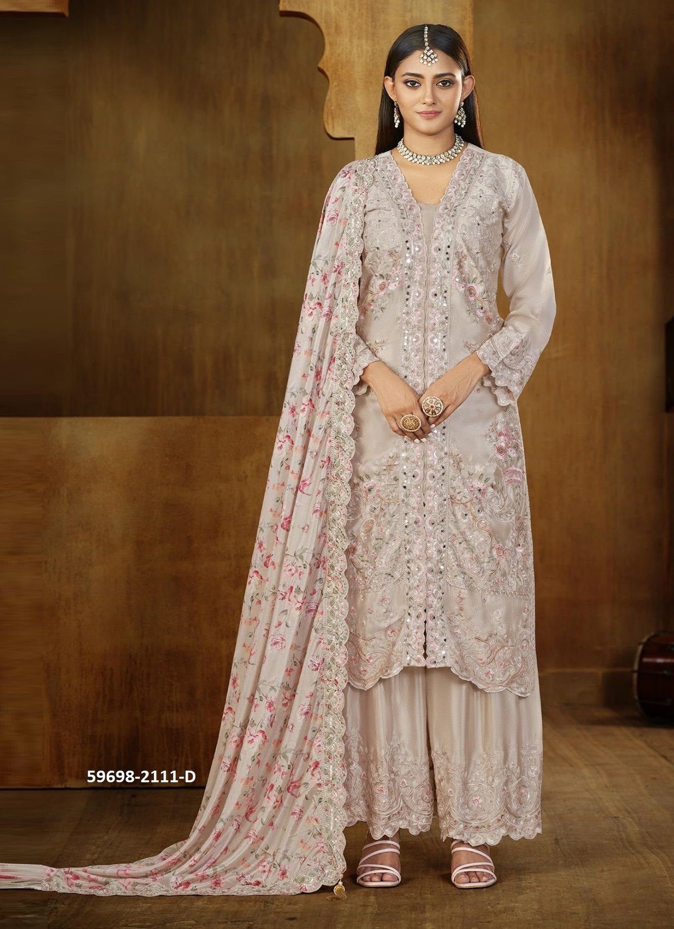 RANGEELA - Catalog # 59698 (Set of 4 Readymade Salwar Suits) by Brand RASALIKA