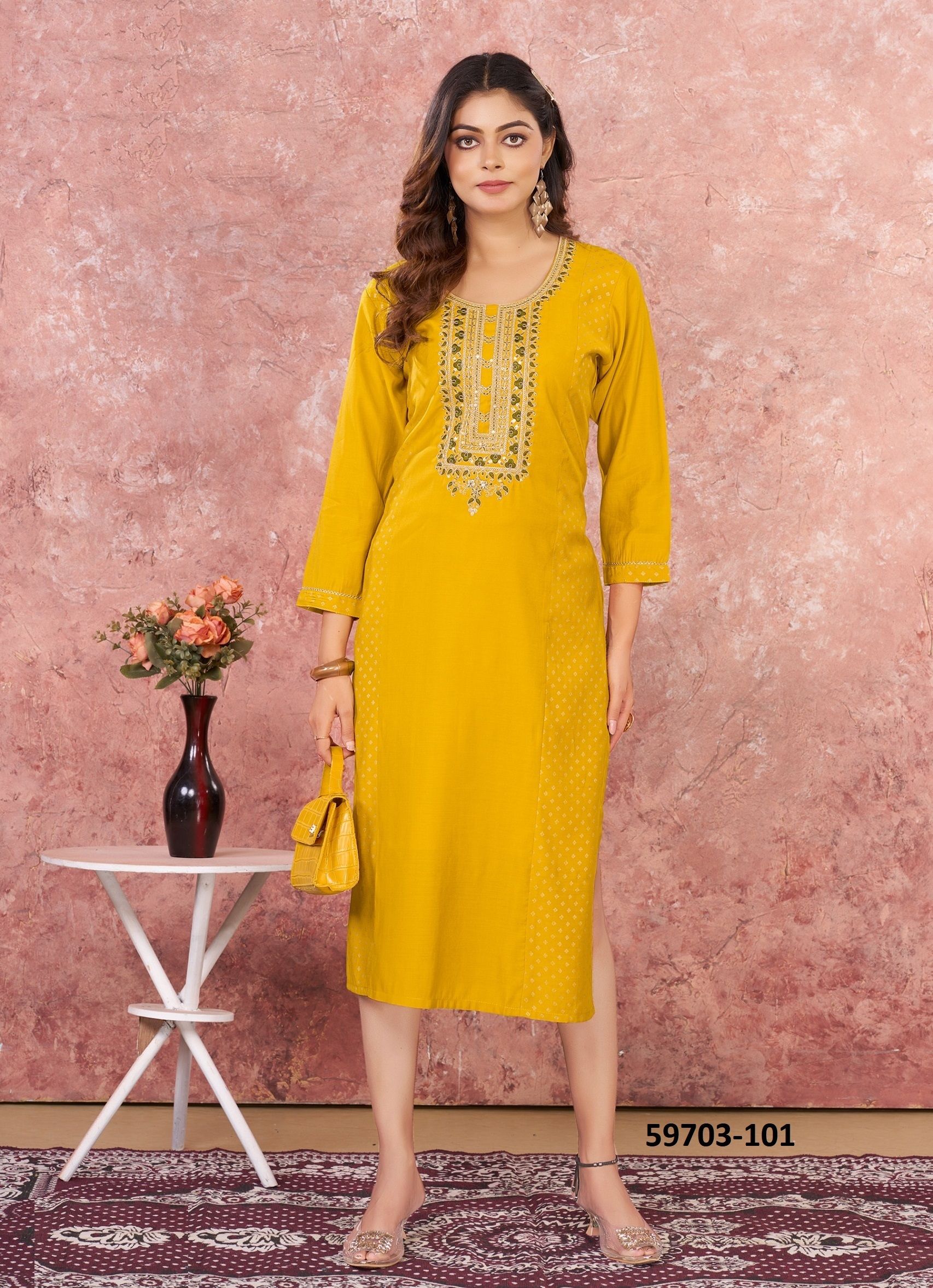 EESHA - Catalog # 59703 (Set of 6 Readymade Women's Kurtis / Tops) by Brand DEE CEE EESHA - Catalog # 59703 (Set of 6 Readymade Women's Kurtis / Tops) by Brand DEE CEE