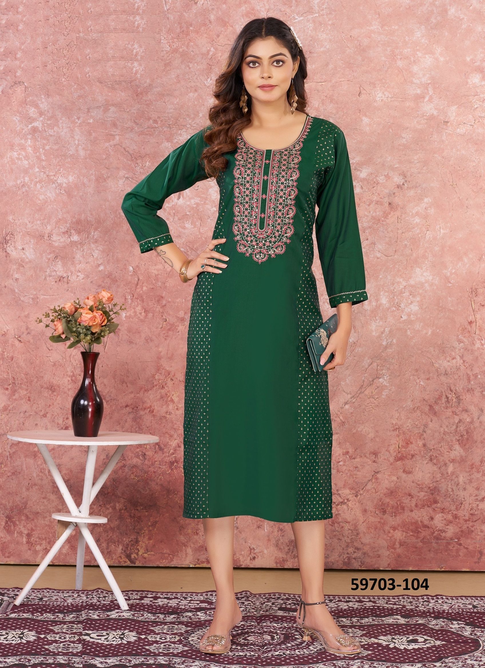 EESHA - Catalog # 59703 (Set of 6 Readymade Women's Kurtis / Tops) by Brand DEE CEE EESHA - Catalog # 59703 (Set of 6 Readymade Women's Kurtis / Tops) by Brand DEE CEE