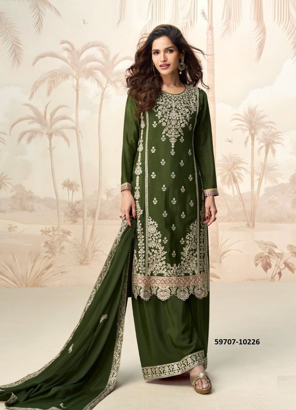 POORVA - Catalog # 59707 (Set of 4 Readymade Salwar Suits) by Brand AASHIRWAD