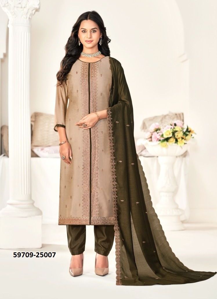 ZARKASH - Catalog # 59709 (Set of 11 Readymade Salwar Suits) by Brand AABHARAN