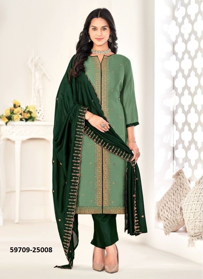 ZARKASH - Catalog # 59709 (Set of 11 Readymade Salwar Suits) by Brand AABHARAN