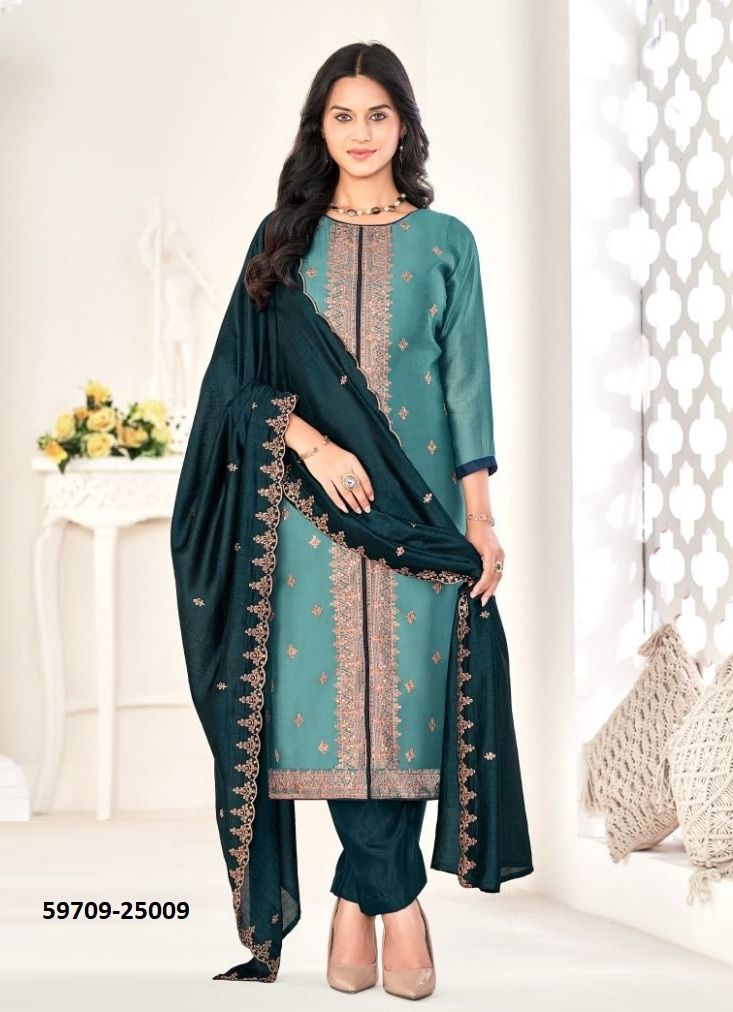 ZARKASH - Catalog # 59709 (Set of 11 Readymade Salwar Suits) by Brand AABHARAN