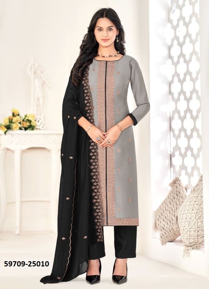ZARKASH - Catalog # 59709 (Set of 11 Readymade Salwar Suits) by Brand AABHARAN