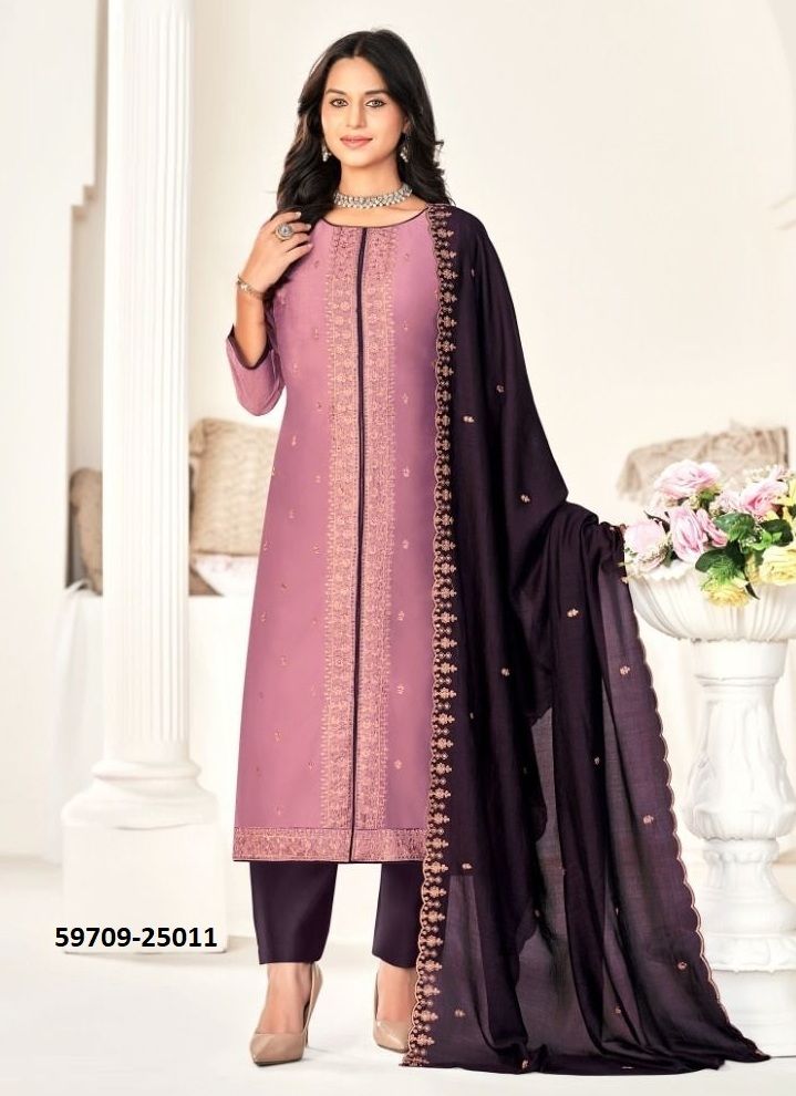 ZARKASH - Catalog # 59709 (Set of 11 Readymade Salwar Suits) by Brand AABHARAN