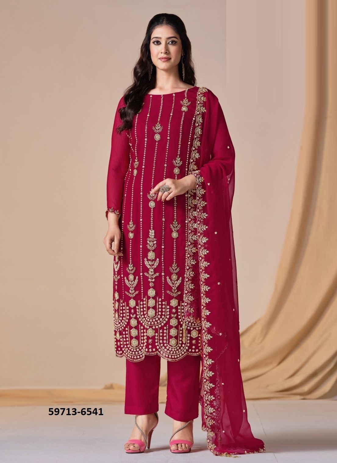 AARZOO - Catalog # 59713 (Set of 6 Semi-Stitched / Un-Stitched Suits) by Brand VIPUL FASHIONS AARZOO - Catalog # 59713 (Set of 6 Semi-Stitched / Un-Stitched Suits) by Brand VIPUL FASHIONS