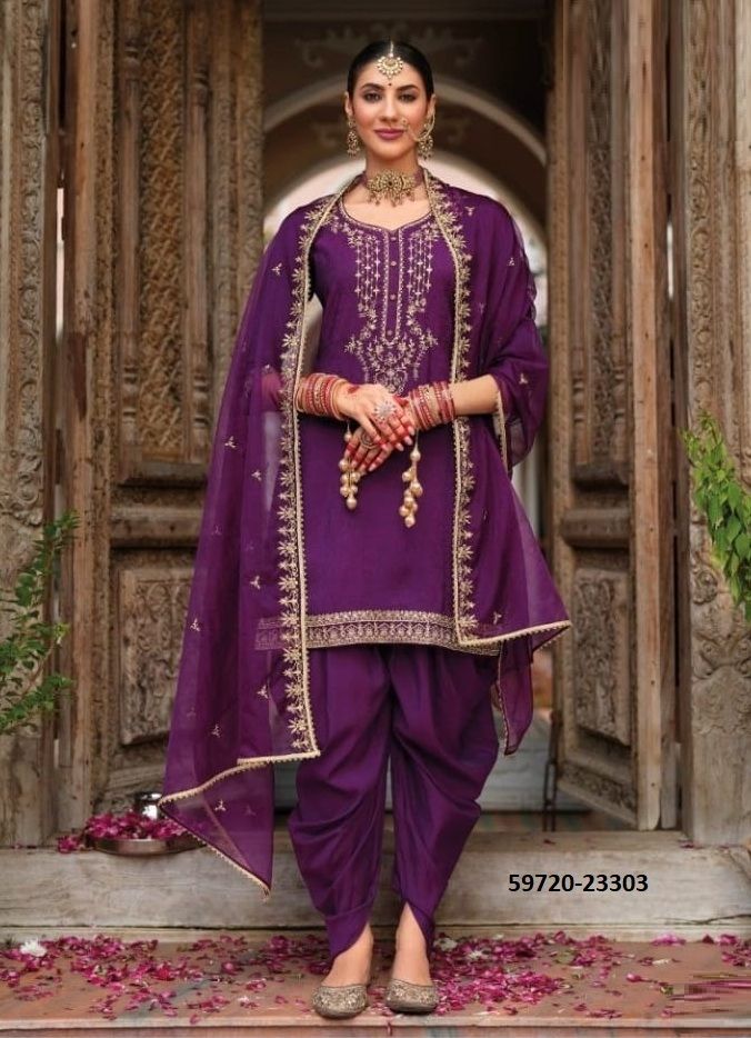 REAL TULIP - Catalog # 59720 (Set of 6 Readymade Salwar Suits) by Brand LILY & LALI