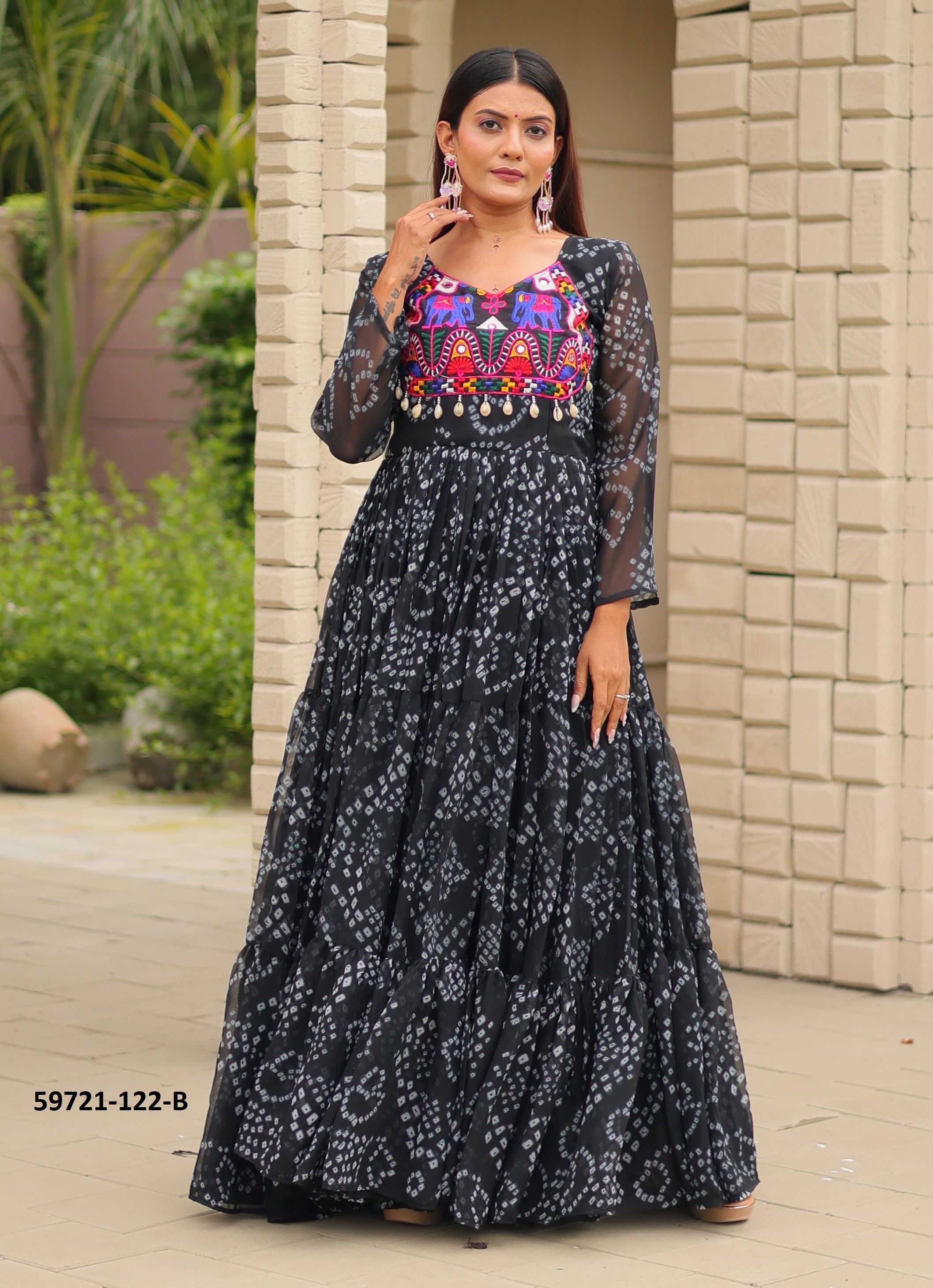 NAVRATRI SERIES 122 - Catalog # 59721 (Set of 2 Readymade Gowns) by Brand AABHARAN NAVRATRI SERIES 122 - Catalog # 59721 (Set of 2 Readymade Gowns) by Brand AABHARAN
