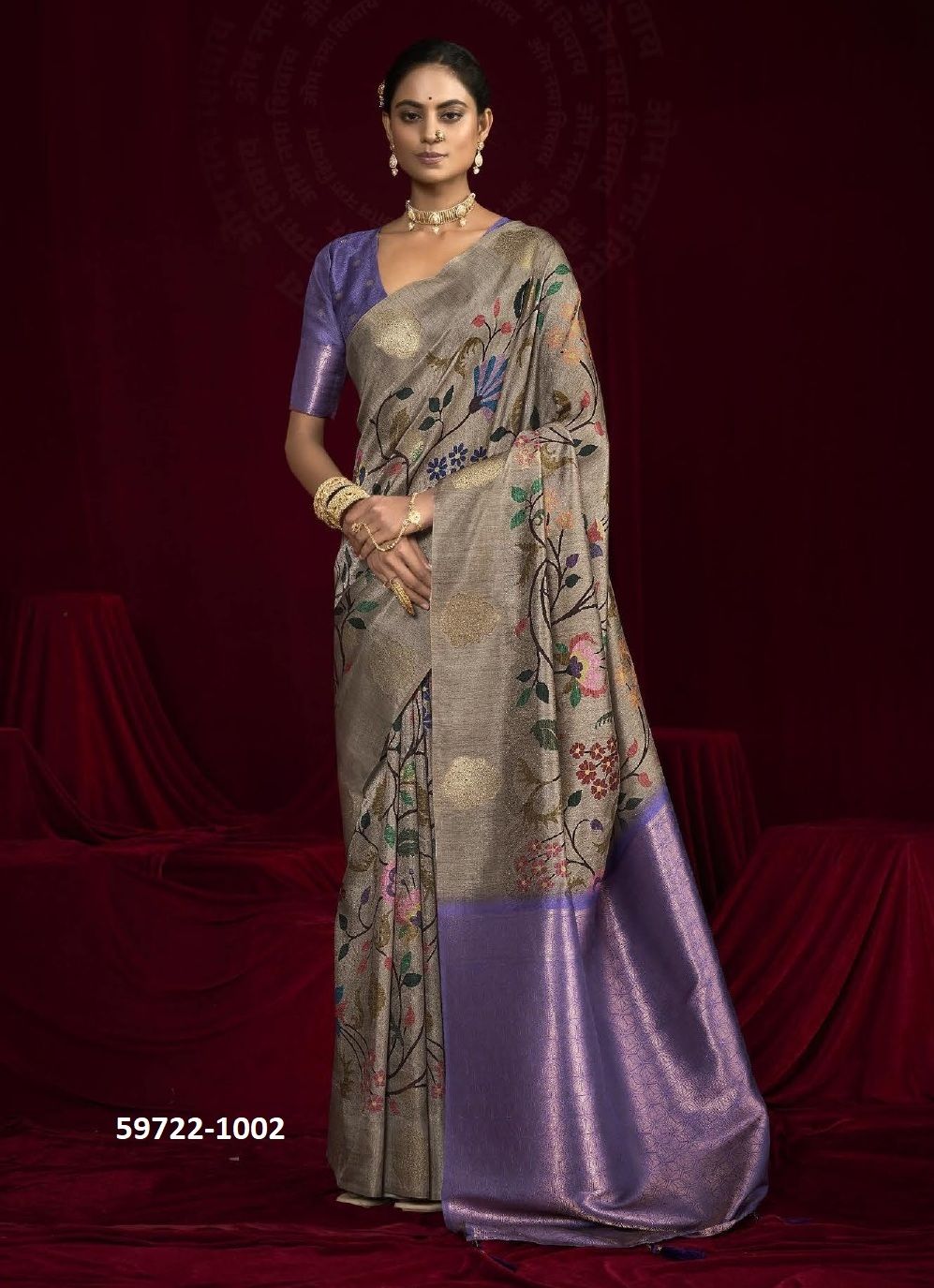 SAJADA - Catalog # 59722 (Set of 6 Sarees) by Brand SHUBH SHREE CREATIONS