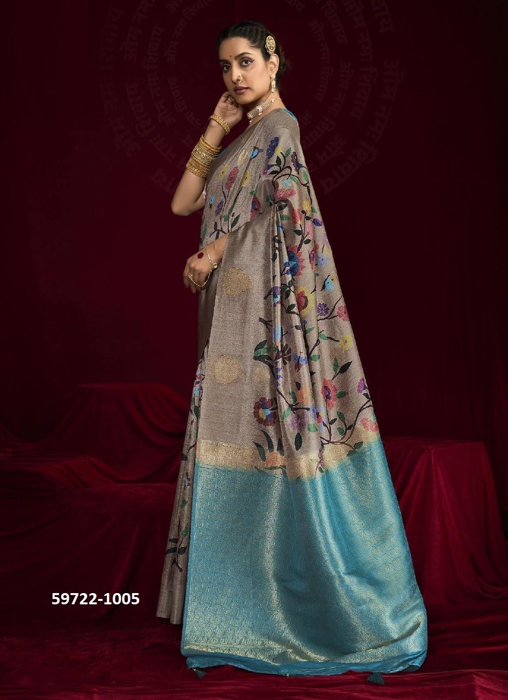 SAJADA - Catalog # 59722 (Set of 6 Sarees) by Brand SHUBH SHREE CREATIONS