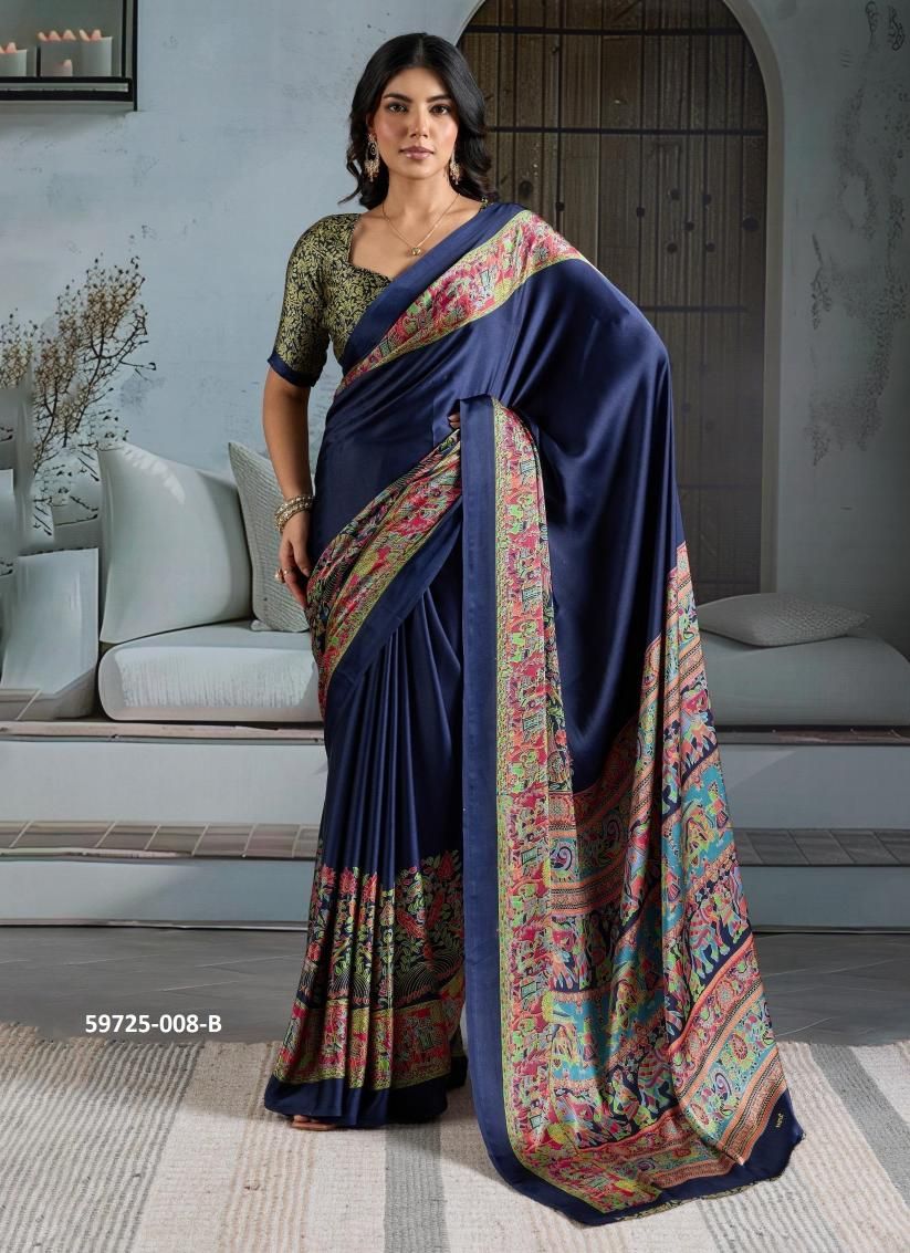 AJRAKH 8 - Catalog # 59725 (Set of 6 Sarees) by Brand RAJTEX FABRICS