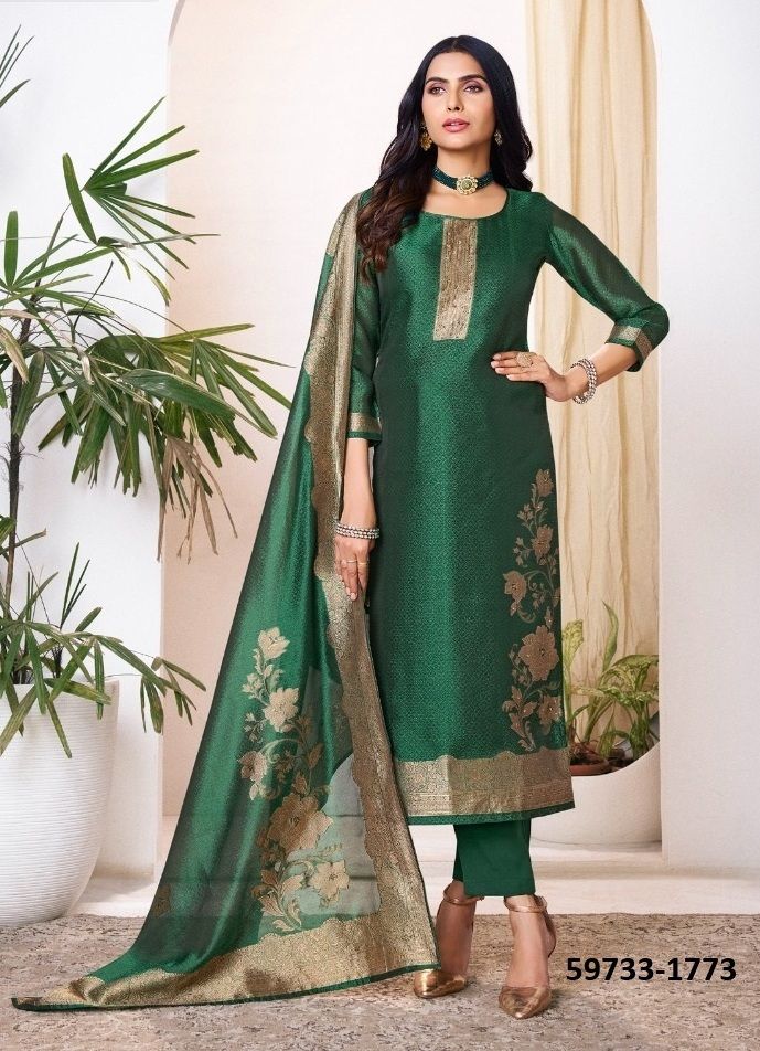 KIAN - Catalog # 59733 (Set of 4 Semi-Stitched / Un-Stitched Suits) by Brand FOUR DOTS
