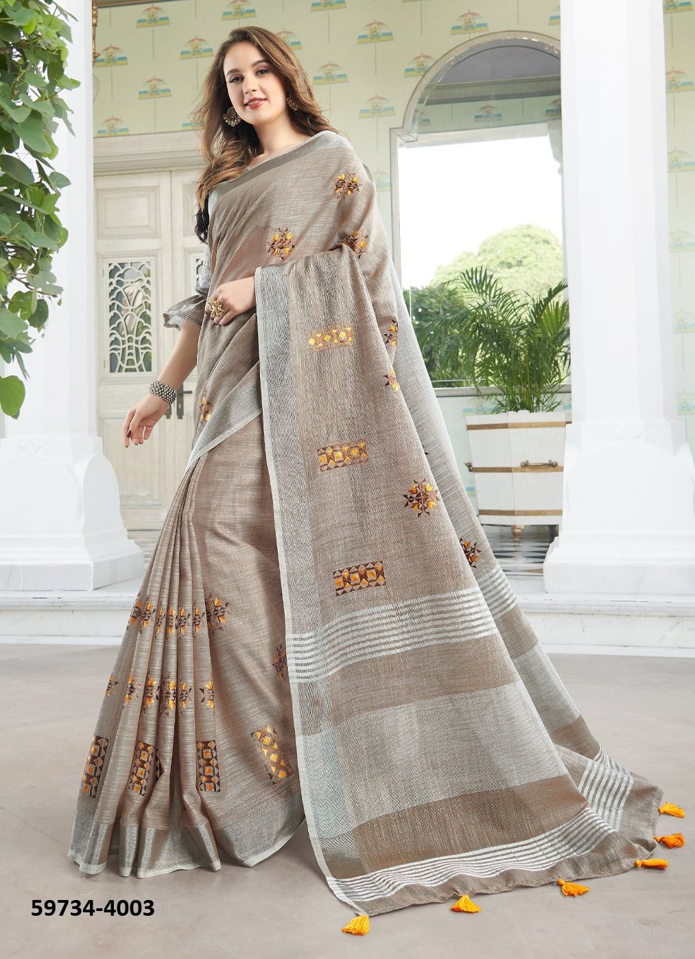 AMYRA NX - Catalog # 59734 (Set of 4 Sarees) by Brand AABHARAN