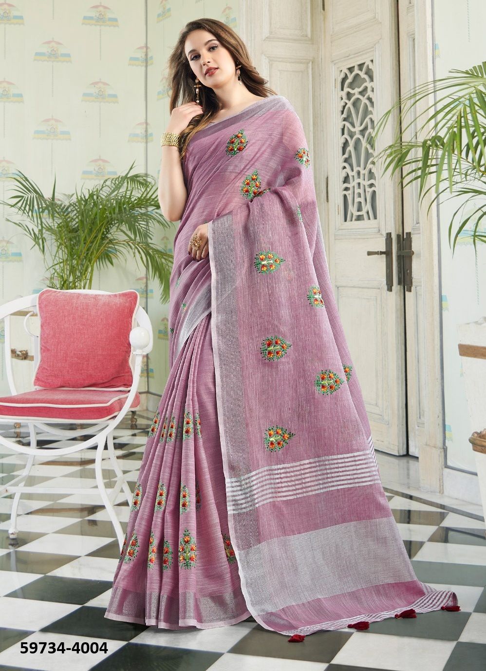 AMYRA NX - Catalog # 59734 (Set of 4 Sarees) by Brand AABHARAN