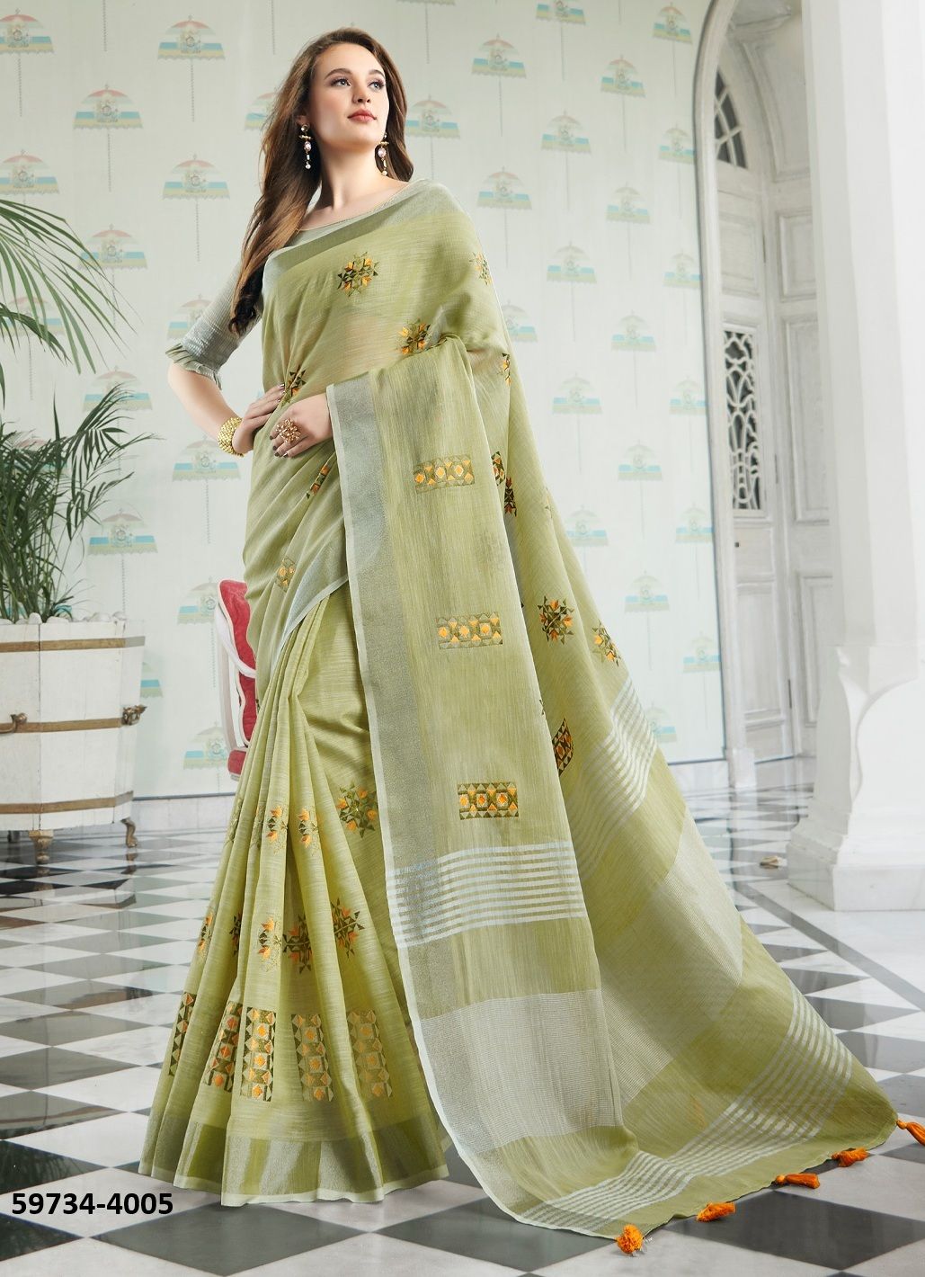 AMYRA NX - Catalog # 59734 (Set of 4 Sarees) by Brand AABHARAN
