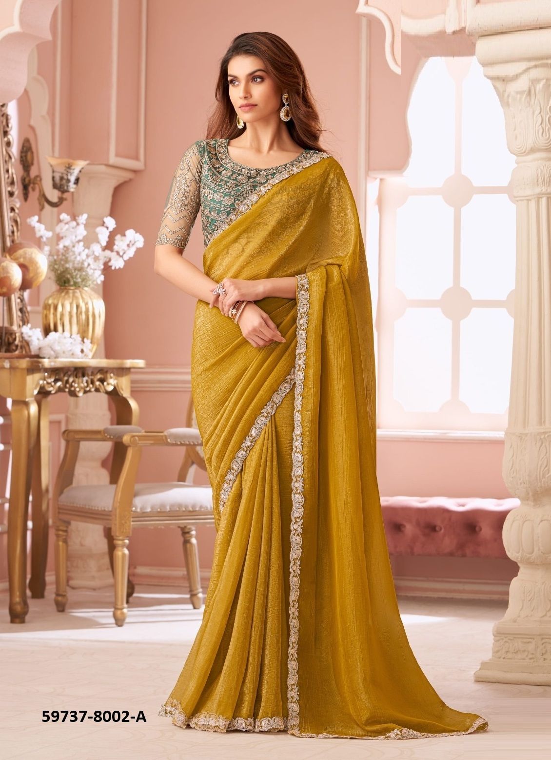 SALSA STYLE 8001 & 8002 - Catalog # 59737 (Set of 12 Sarees) by Brand THE FASHION HUB