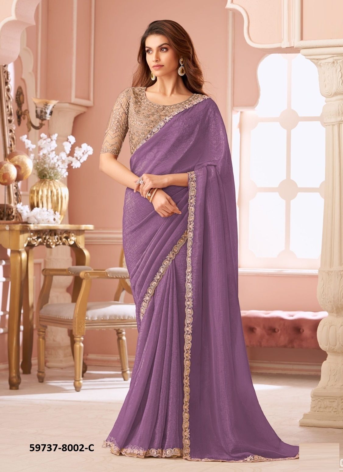 SALSA STYLE 8001 & 8002 - Catalog # 59737 (Set of 12 Sarees) by Brand THE FASHION HUB