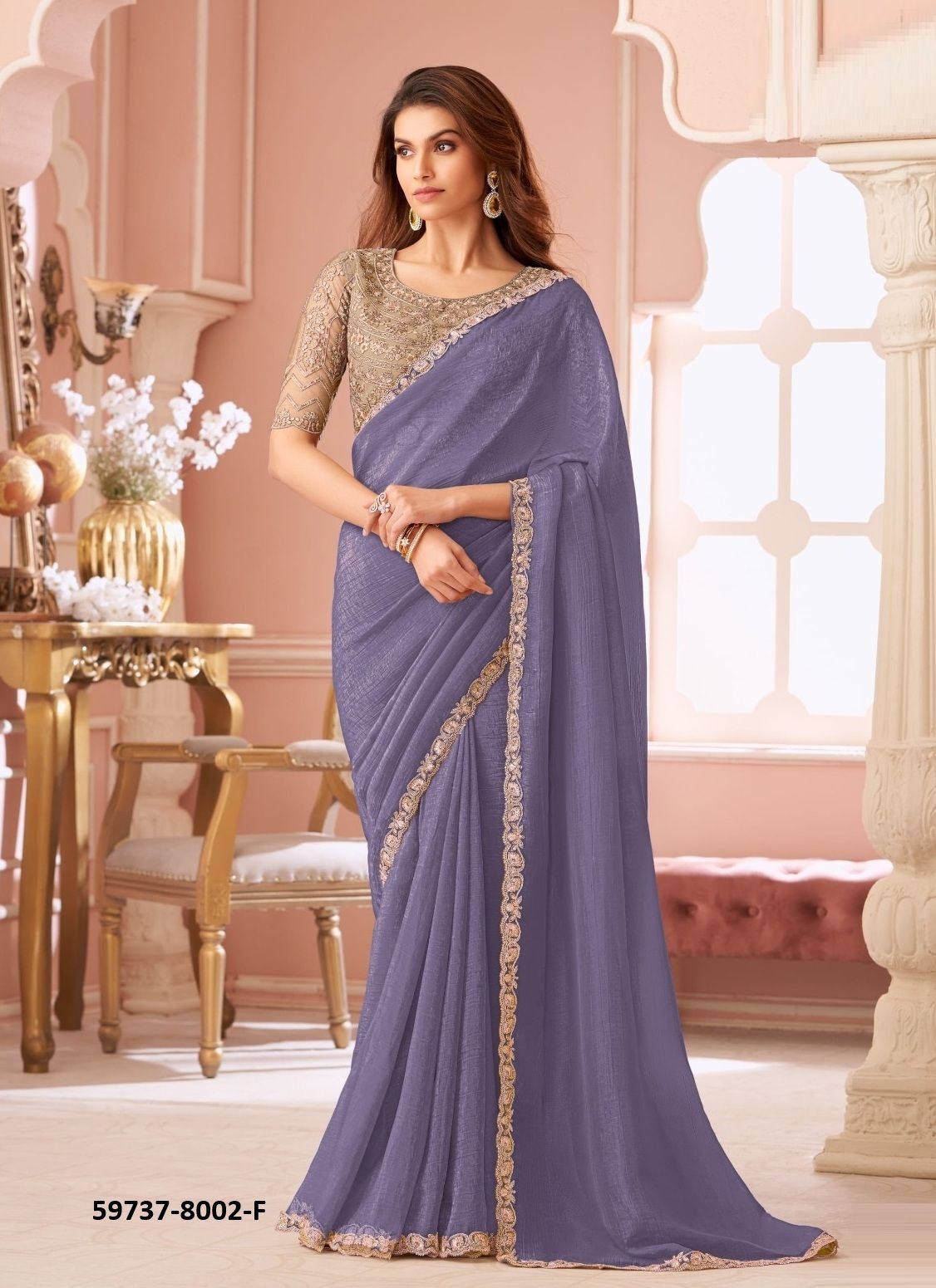 SALSA STYLE 8001 & 8002 - Catalog # 59737 (Set of 12 Sarees) by Brand THE FASHION HUB