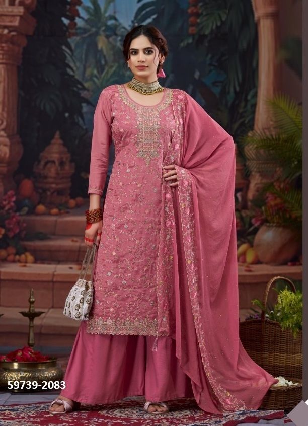 JOSHIKA - Catalog # 59739 (Set of 4 Semi-Stitched / Un-Stitched Suits) by Brand FOUR DOTS
