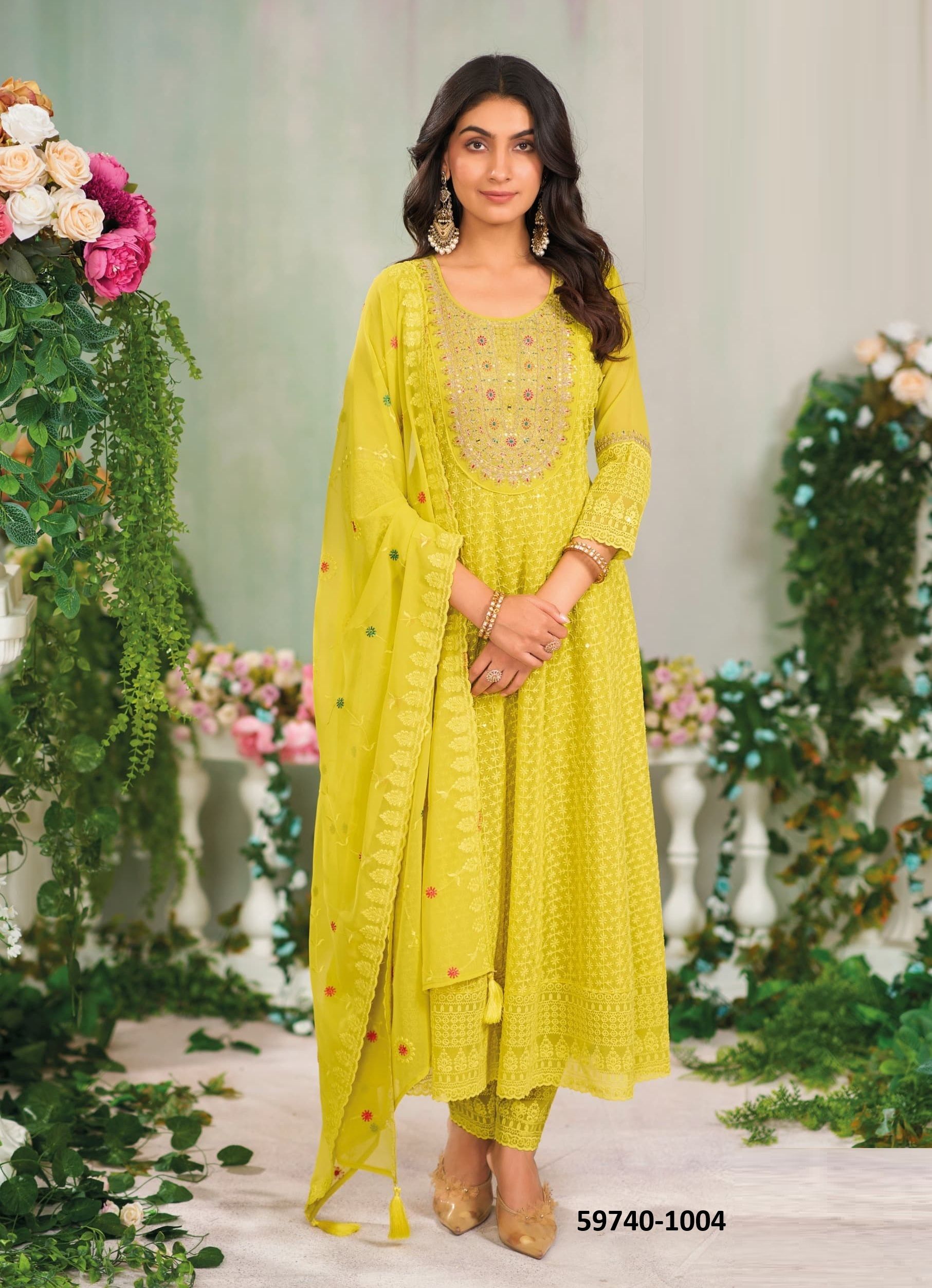 SHEHZADI 4 - Catalog # 59740 (Set of 4 Readymade Salwar Suits) by Brand RANGOON SHEHZADI 4 - Catalog # 59740 (Set of 4 Readymade Salwar Suits) by Brand RANGOON