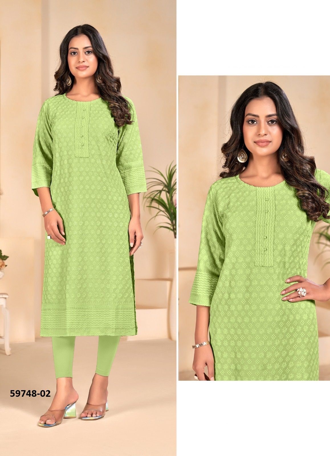 ZUMBA - Catalog # 59748 (Set of 4 SIZE-SETS [Readymade Women's Kurtis / Tops]) by Brand TUNIC HOUSE