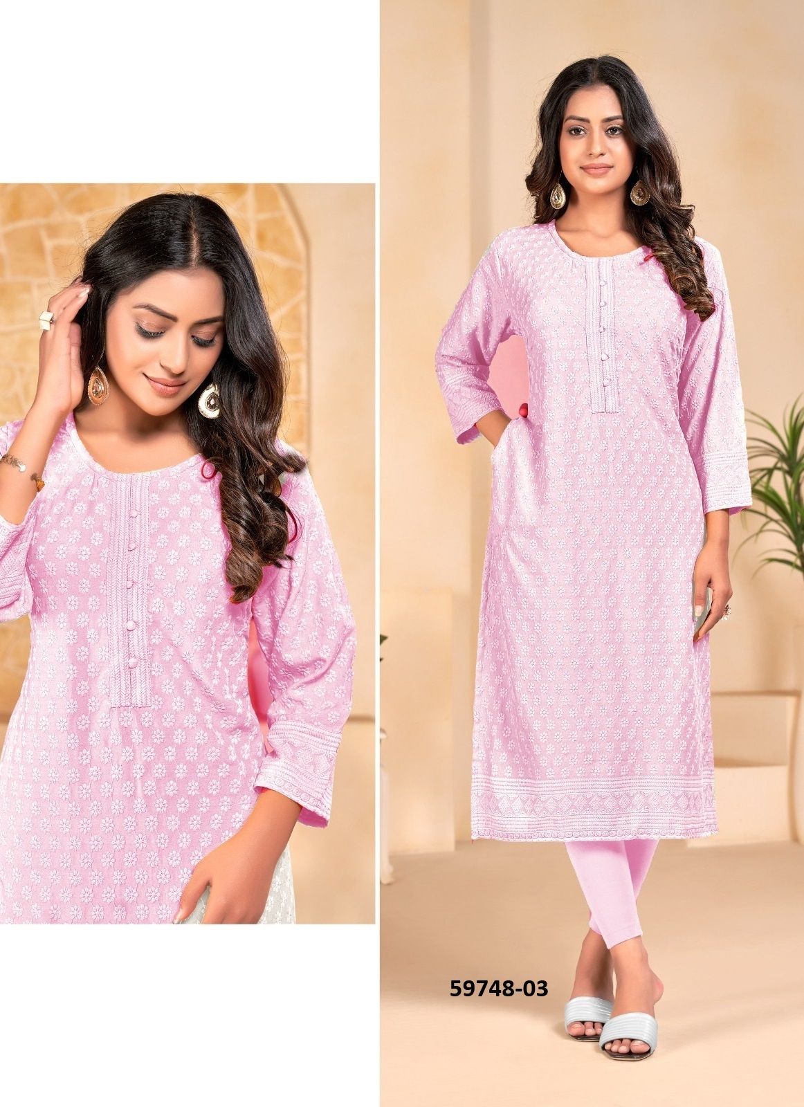 ZUMBA - Catalog # 59748 (Set of 4 SIZE-SETS [Readymade Women's Kurtis / Tops]) by Brand TUNIC HOUSE