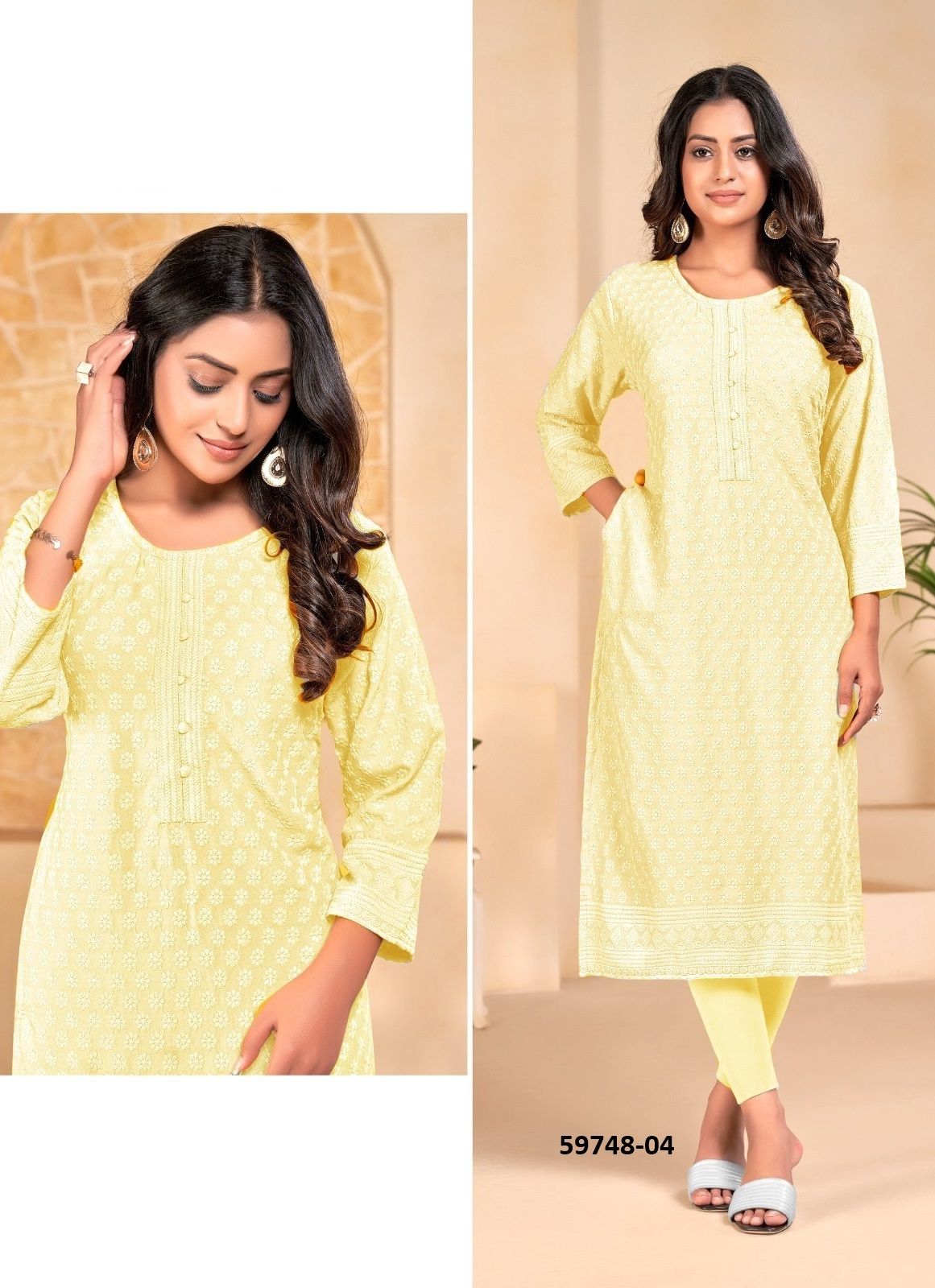 ZUMBA - Catalog # 59748 (Set of 4 SIZE-SETS [Readymade Women's Kurtis / Tops]) by Brand TUNIC HOUSE