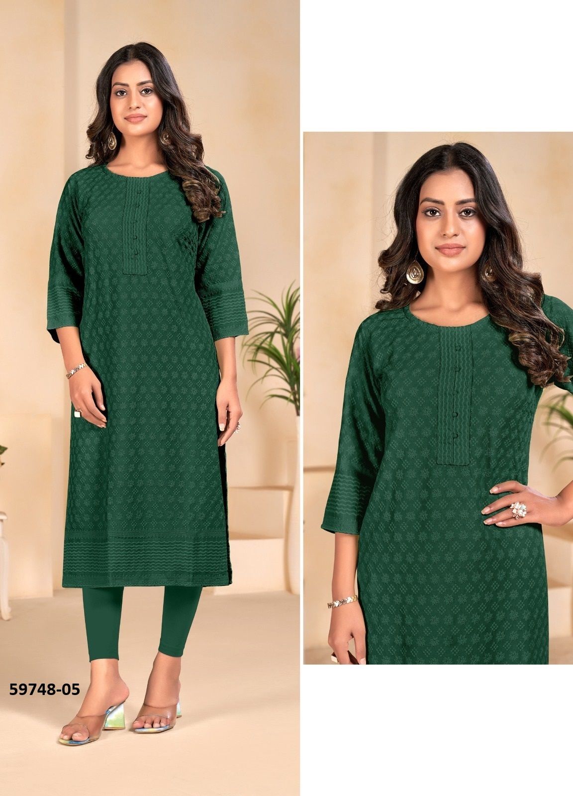 ZUMBA - Catalog # 59748 (Set of 4 SIZE-SETS [Readymade Women's Kurtis / Tops]) by Brand TUNIC HOUSE