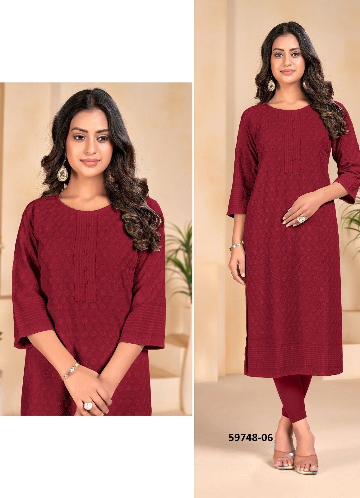 ZUMBA - Catalog # 59748 (Set of 4 SIZE-SETS [Readymade Women's Kurtis / Tops]) by Brand TUNIC HOUSE