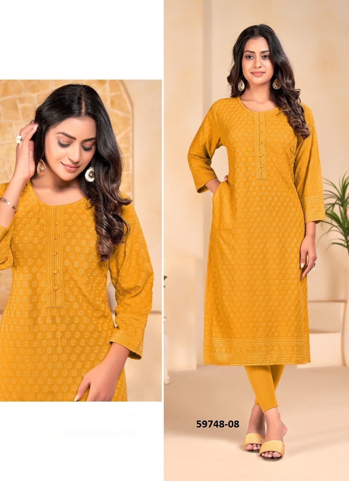 ZUMBA - Catalog # 59748 (Set of 4 SIZE-SETS [Readymade Women's Kurtis / Tops]) by Brand TUNIC HOUSE